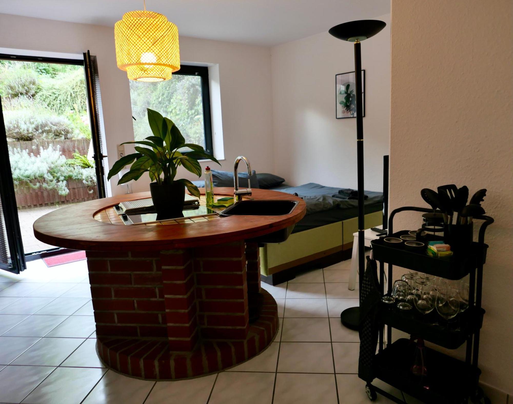 Schoenes Apartment Mit Terrasse Im Steingarten Bad Vilbel Kültér fotó